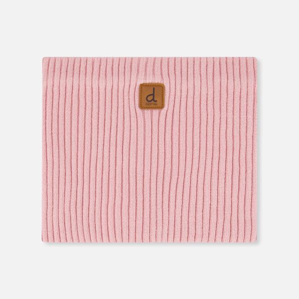 Ribbed Knit Neckwarmer Pale Dusty Pink