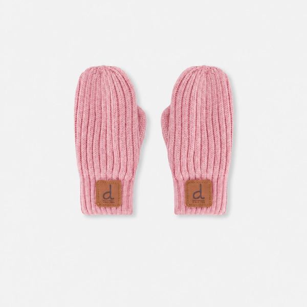 Knit Mittens Pale Dusty Pink