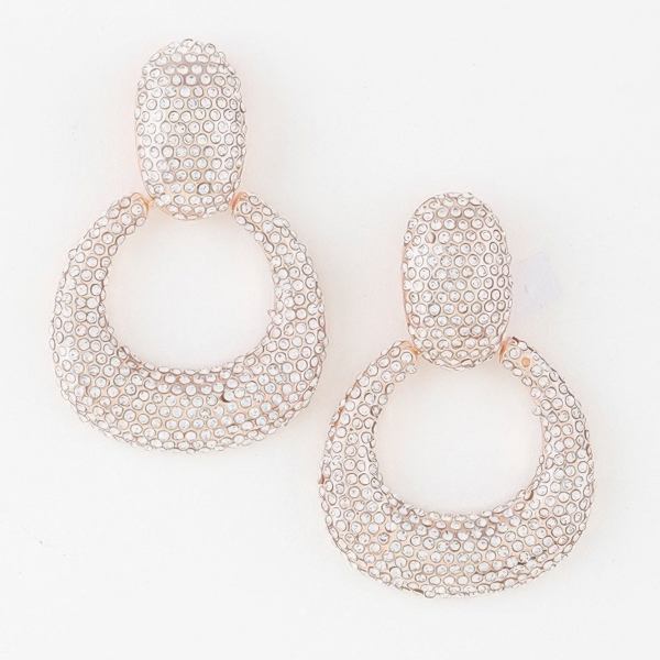 LINCOLN CENTER Bejeweled Hoop Drop Earrings: NYFW BYMANYC ® New York