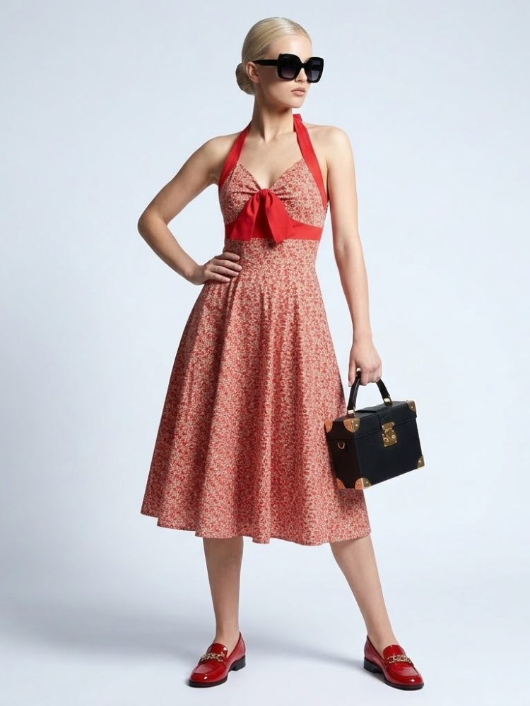 LITTLE ITALY Women's Red Dress Prรชt-ร -Porter BYMANYC ยฎ New York