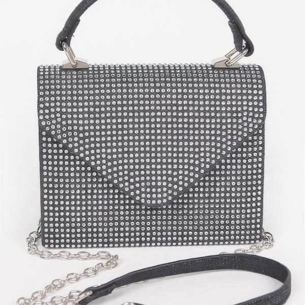 MEATPACKING Hot Fix Stone Denim Top Handle Bag: BYMANYC ® New York