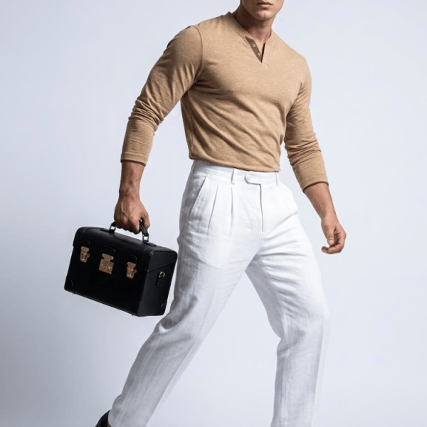 Men's Henley Long-Sleeve Polo MADISON New Collection Prêt-à-Porter BYMANYC ® New York