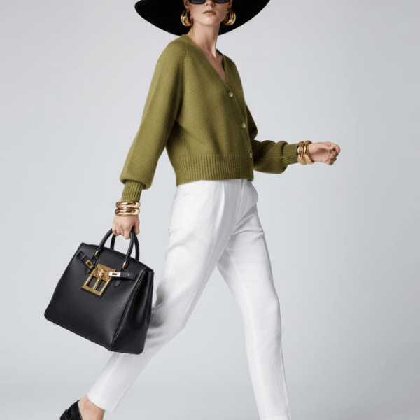 Olive Cropped Knit Cardigan LUDLOW: New Colección COUTURE in NOLITA - BYMANYC ® New York