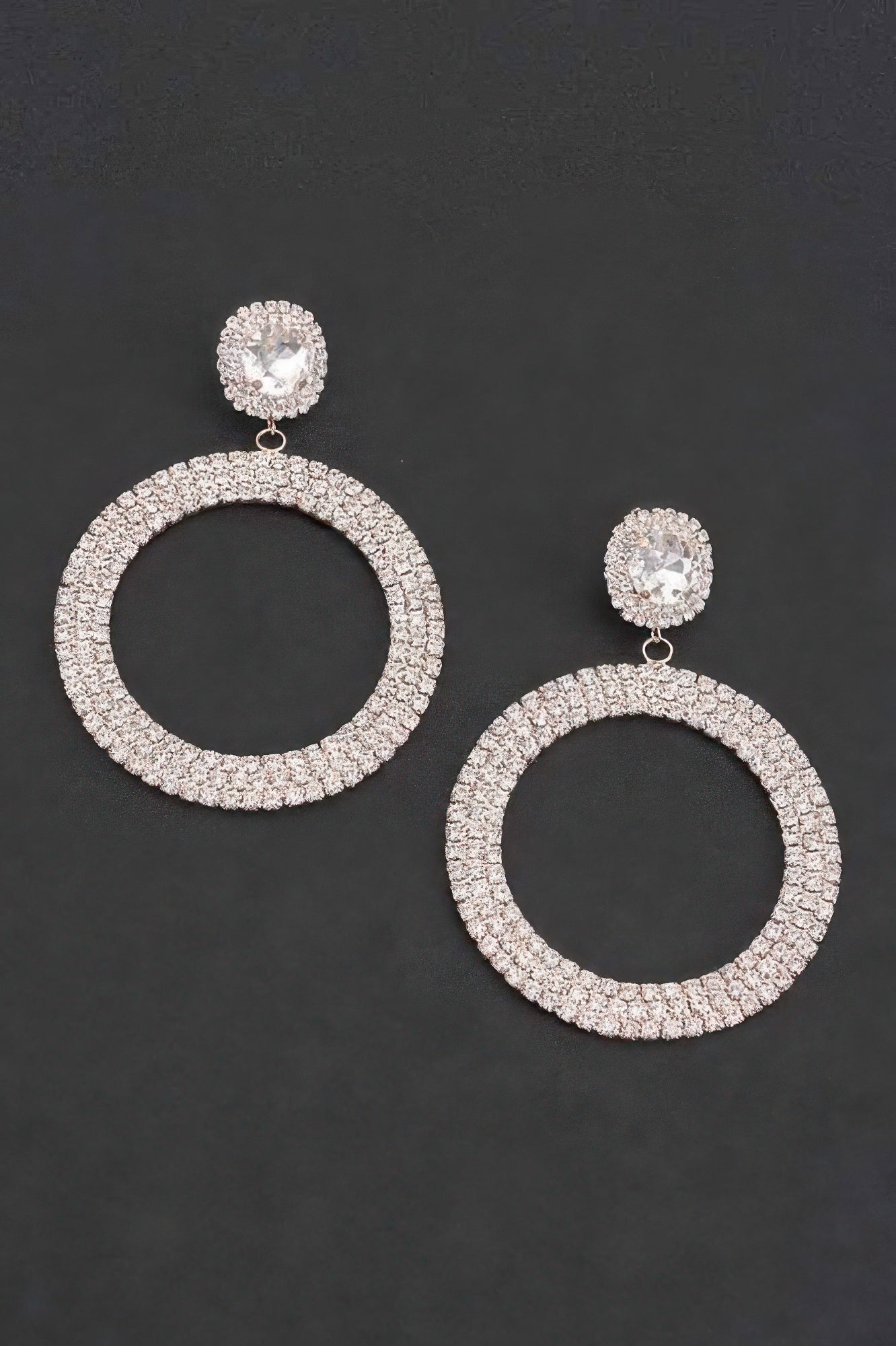 PLAZA Luxury Rhinestone Circular Drop Earrings: BYMANYC ยฎ New York