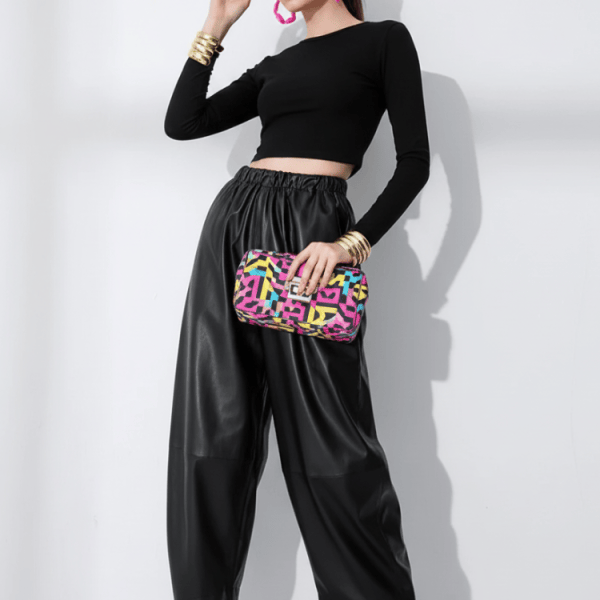 PU Wide-Leg Pants, Wall Street | Women - BYMANYC ® New York