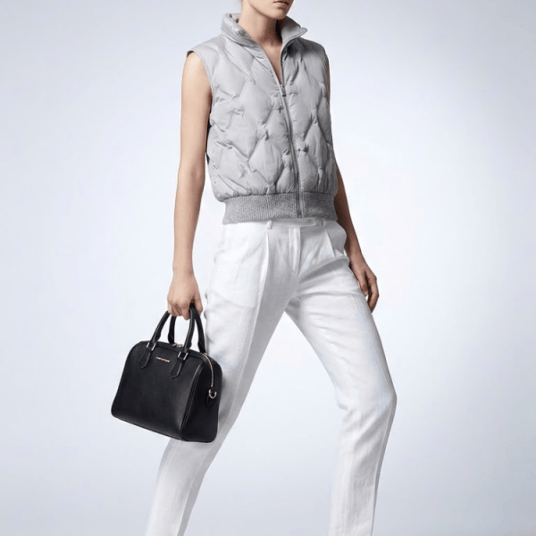 Quilted Diamond-Texture Vest with Ribbed Hem • BYMANYC ® New York