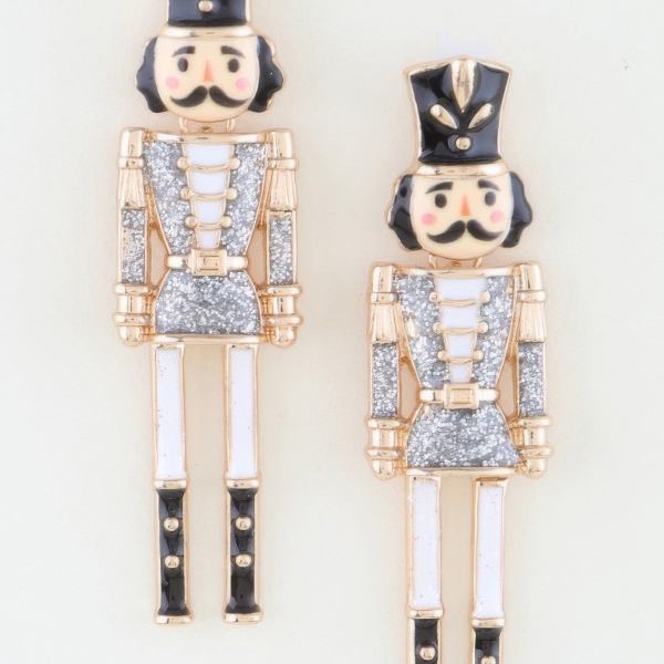 RADIO CITY Glitter Nutcracker Drop Earrings: BYMANYC ® New York
