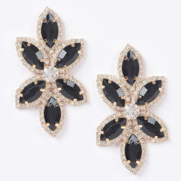Radiant Layered Rhinestone Earrings | BYMANYC ® New York Style