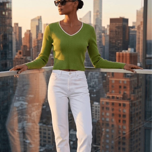 SOHO Women's Pistachio Green Knit Sweater Prêt-à-Porter BYMANYC ® New York