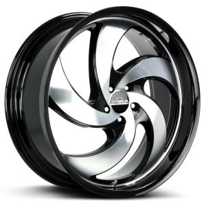 Retro 5 Gloss Black Machined