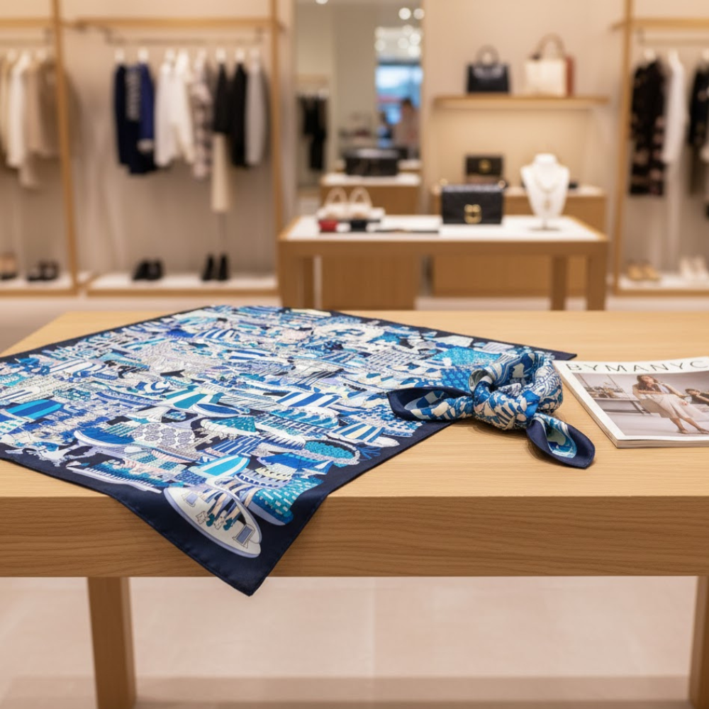 Scarf AQUATIC ODYSSEY Metropolitan Collection BYMANYC ยฎ New York