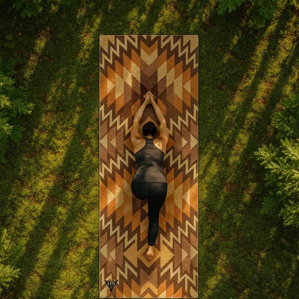 Red Rocks Sunrise Yoga Mat – 6 mm Extra Thick, Double-Sided Non-Slip, Eco-Friendly PER with Desert Sunrise Design | Yune Yoga