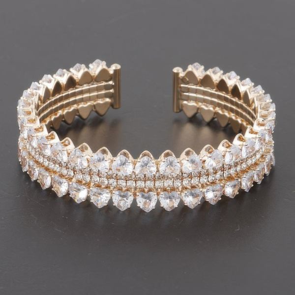 THE VESSEL Double Jeweled Cuff Bracelet: NYFW BYMANYC ® New York
