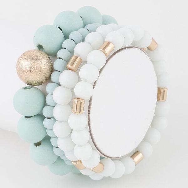 TRIBECA Multi Two-Toned Beaded Bracelet - New Collection Los Angeles - BYMANYC ® New York