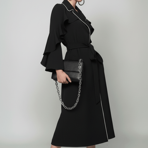 TRIBECA Ruffle Long Coat BYMANYC ® New York