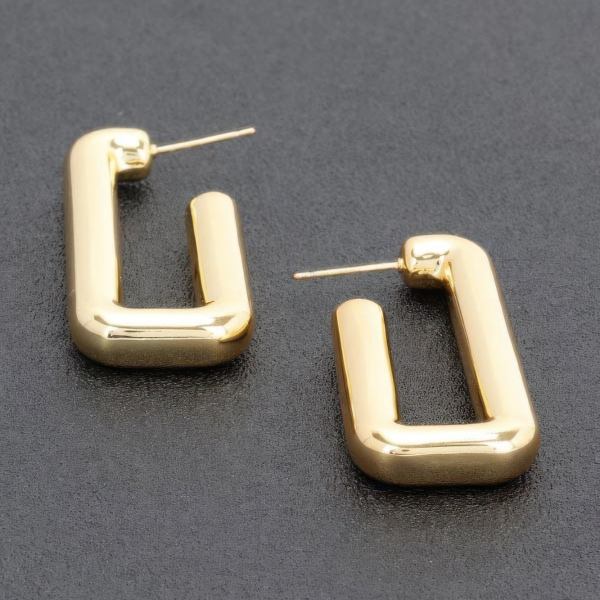 TRIBECA Square Chic Gold Dipped Hoop Earrings: NYFW BYMANYC ® New York.