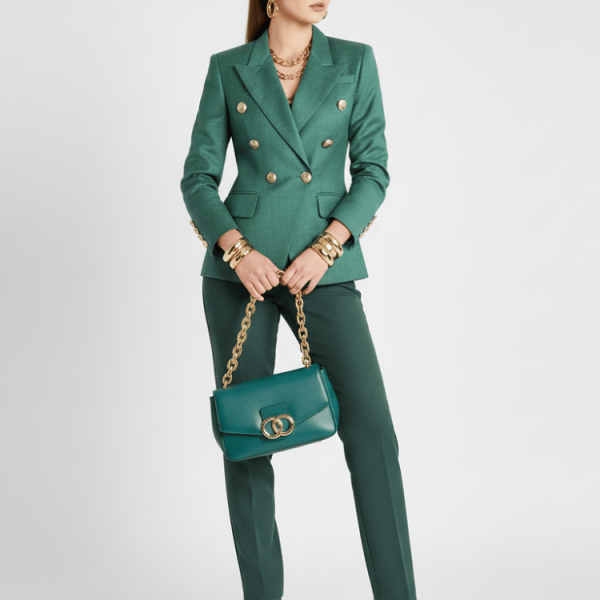 UPPER WEST SIDE Emerald Double-Breasted Blazer BYMANYC ® New York