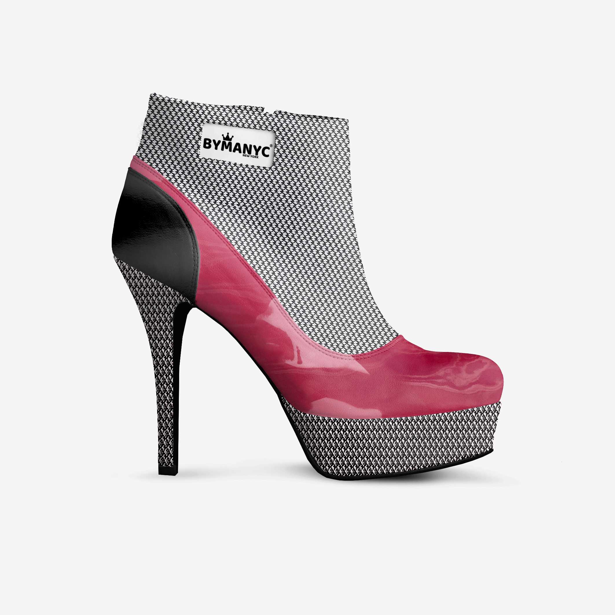 Vegan High Heel Ankle Boots BYMANYCยฎ New York Luxe Black