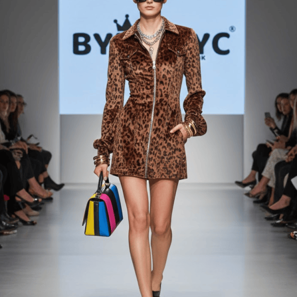Velvet Leopard Zip-Dress • SOHO New Collection BYMANYC ® New York