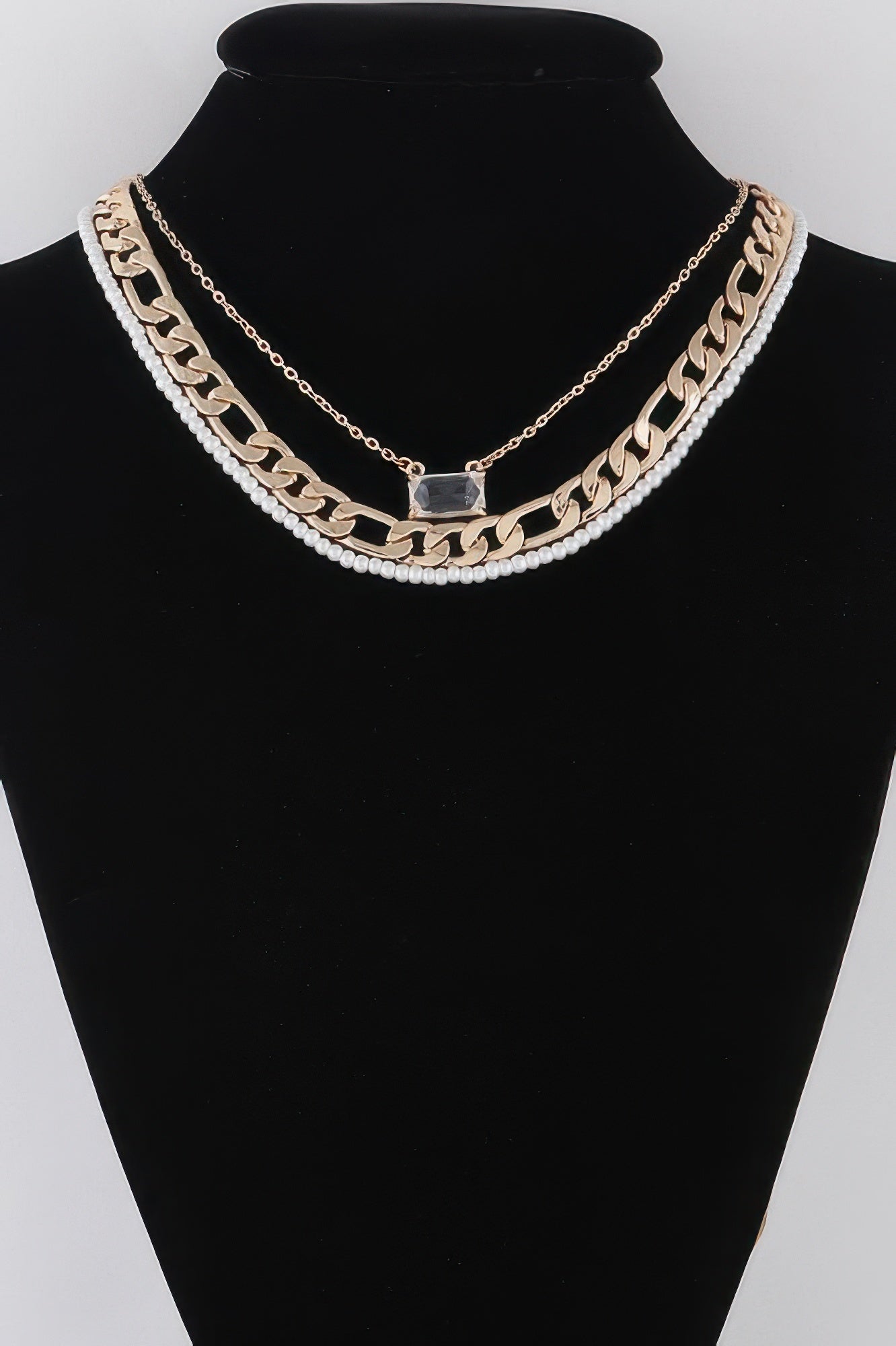 Women's Multi Crystal N Pearl Necklace BYMANYC ยฎ New York CONTEMPORARY VIBRANT MODERN FASHION - New Collection