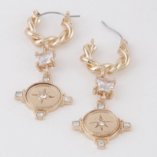Women's Twisted Shining Star Drop Earrings BYMANYC ® New York CONTEMPORARY VIBRANT MODERN JEWELRY - New Collection