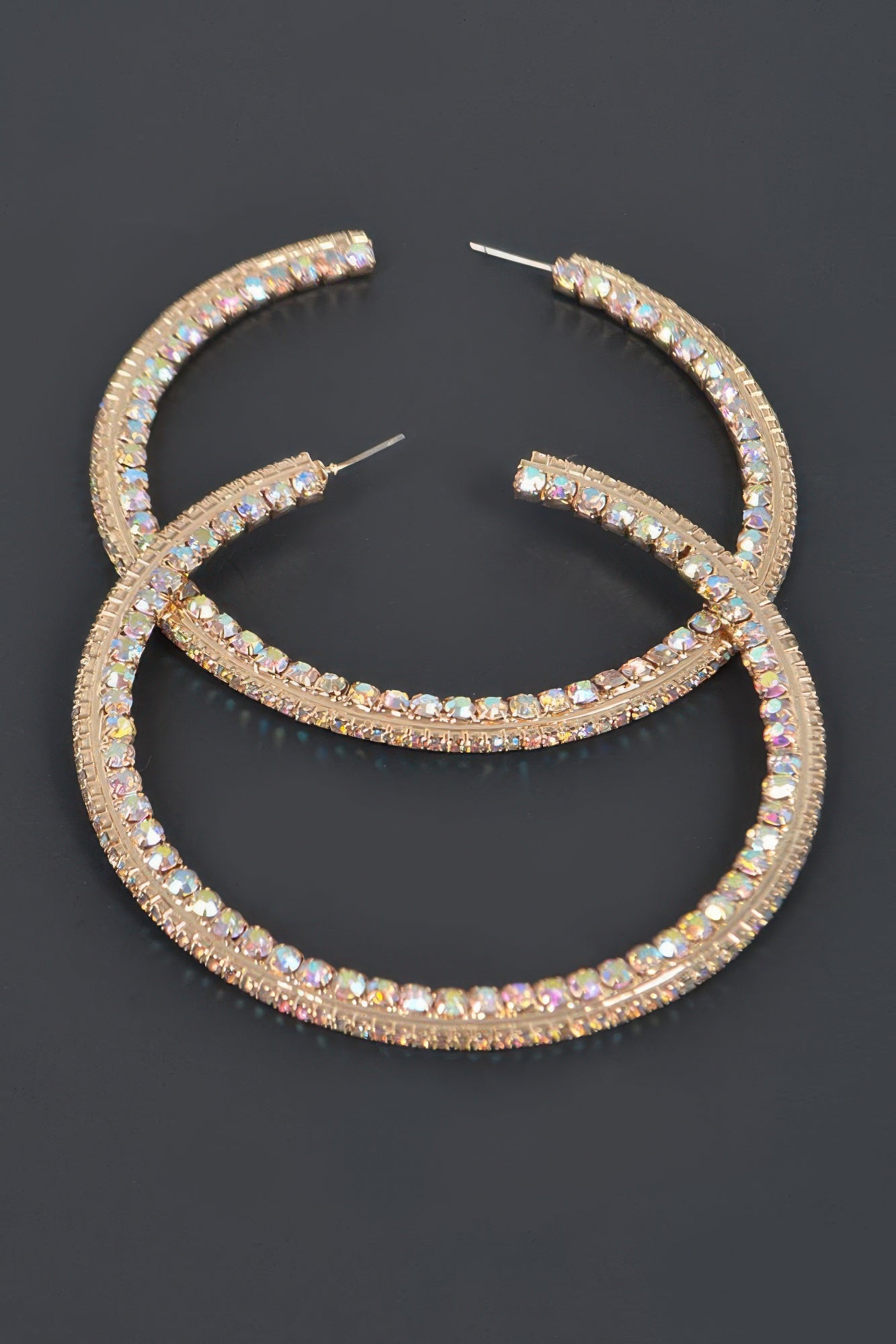 Women's 80mm Rhinestone Hoop Earrings BYMANYC ยฎ New York CONTEMPORARY VIBRANT MODERN FASHION - New Collection