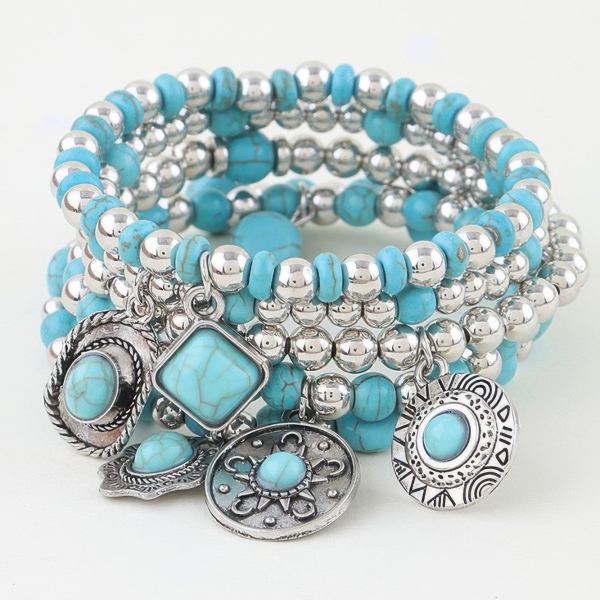 Women's Antique Summer Hat Beaded Bracelet BYMANYC ® New York CONTEMPORARY VIBRANT MODERN JEWELRY - New Collection