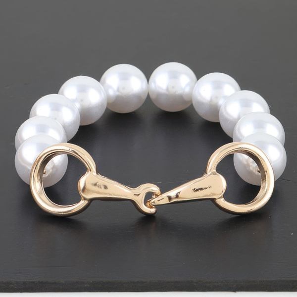 Women's Toggle Bracelet Pearl Beaded BYMANYC ® New York ELEGANT LUSTROUS BEADED PULSERA - New Collection