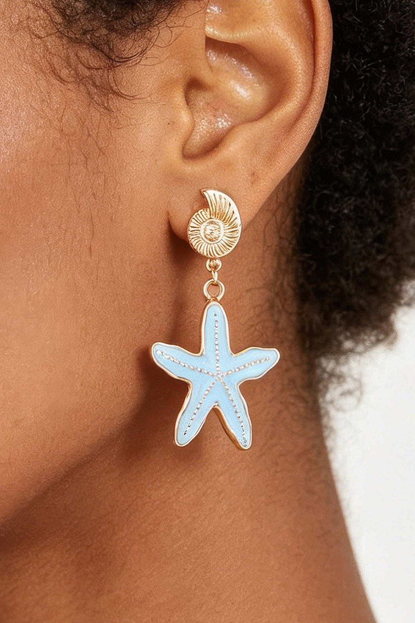Women's Summer Starfish Drop Earrings BYMANYC ยฎ New York CONTEMPORARY VIBRANT MODERN FASHION - New Collection