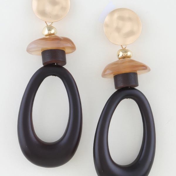 Women's Drop Earrings Modern Stone Open BYMANYC ® New York CONTEMPORARY GEOMETRIC CUTOUT DANGLE - New Collection