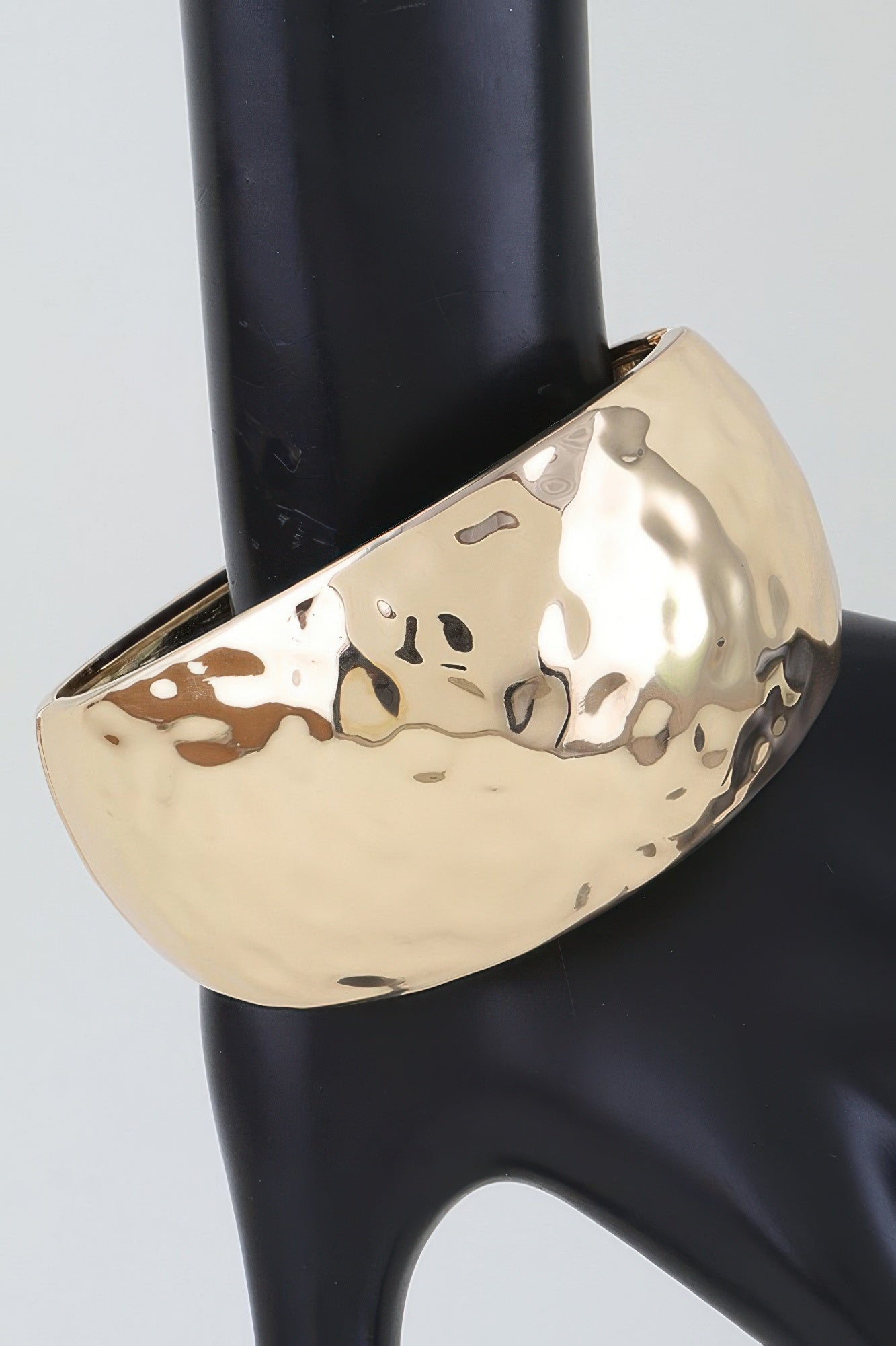 Women's Cuff Bracelet Wide Hammered Dome BYMANYC ยฎ New York BOLD TEXTURED STATEMENT BANGLE - New Collection
