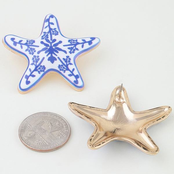 Women's Earrings Studs Starfish BYMANYC ® New York HAMPTONS ANTIQUE - New Collection