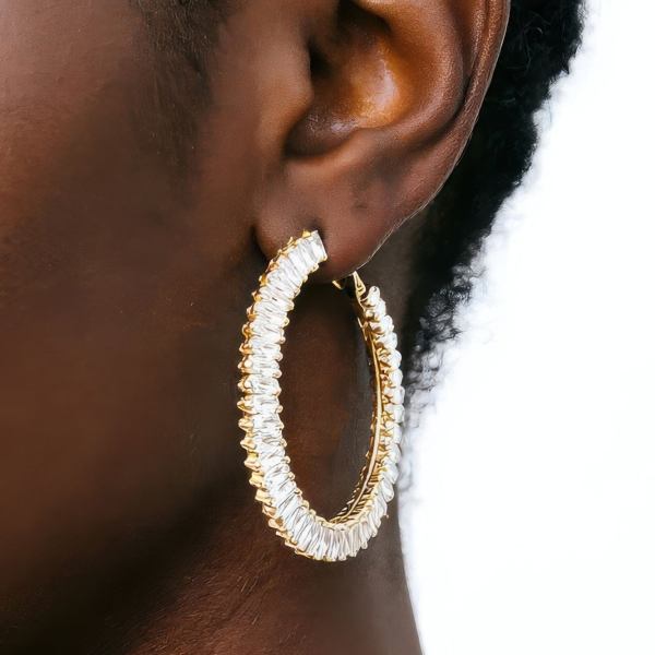 Women's Earrings Hoops Zirconia BYMANYC ® New York MADISON HOOPS - New Collection