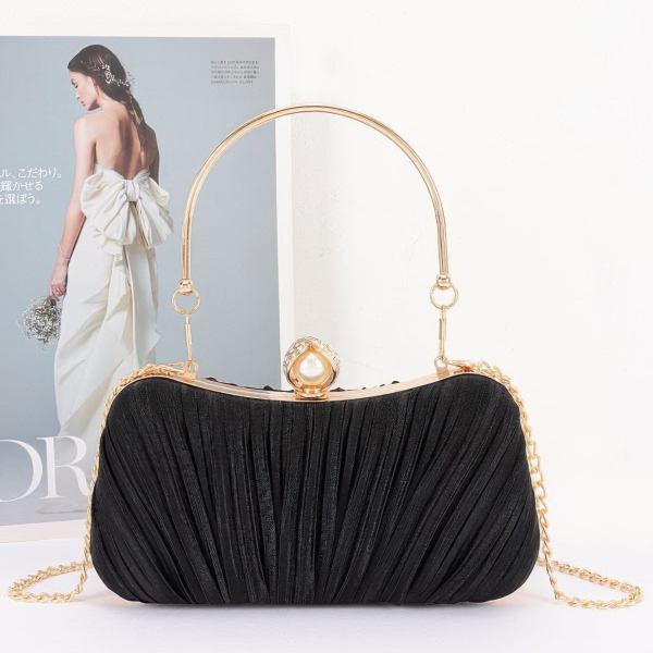 Women's Party Clutch Pleated Polyester BYMANYC ® New York ELEGANT TEXTURED EVENING PURSE - New Collection