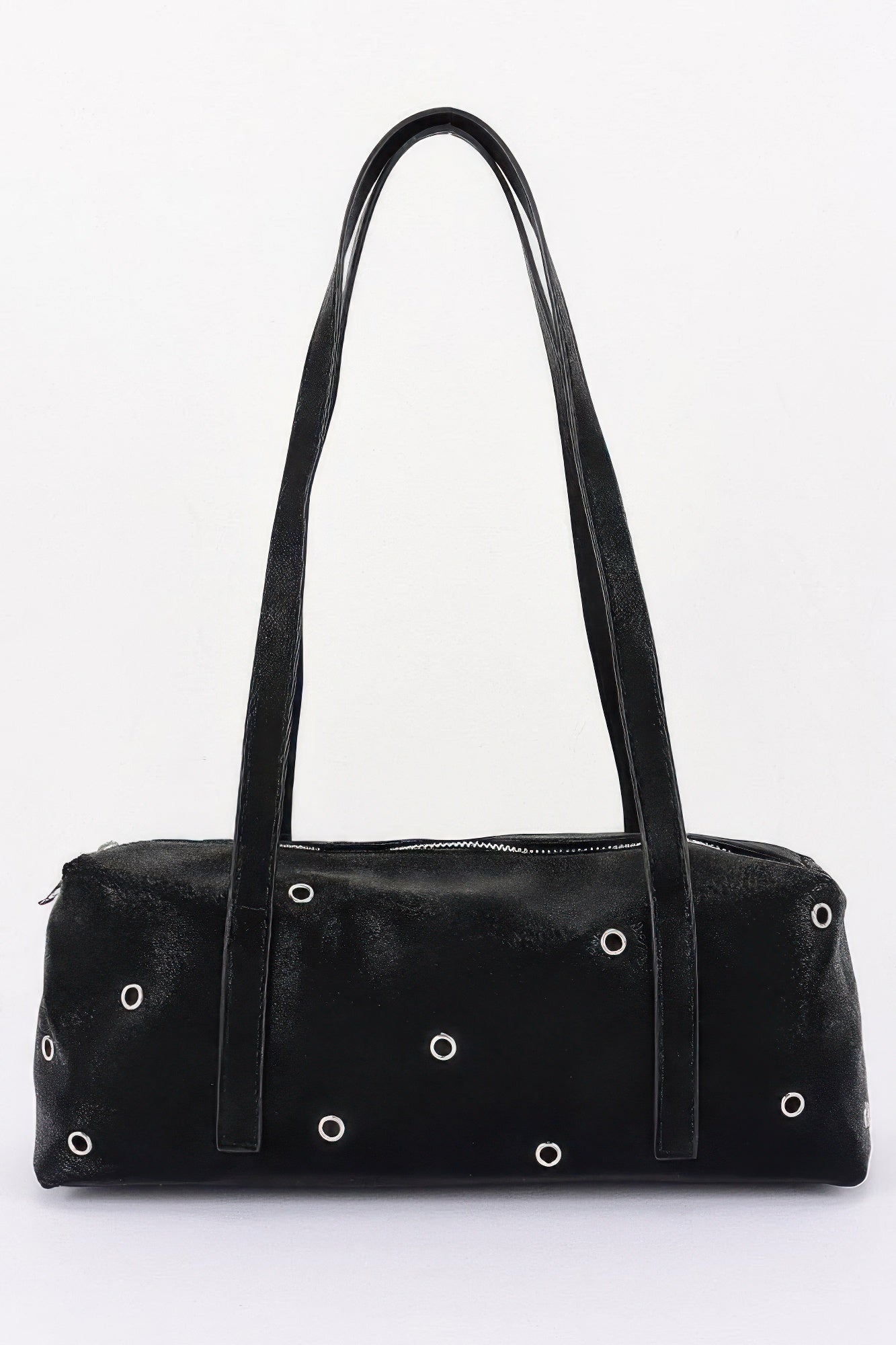 Women's Shoulder Bag Vegan Leather Eyelet Studded Rectangular BYMANYC ยฎ New York CONTEMPORARY HARDWARE STRUCTURED PURSE - New Collection