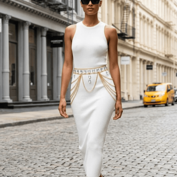 WOMEN'S BELT • FLATIRON Fashion Chic Stone BYMANYC ® New York