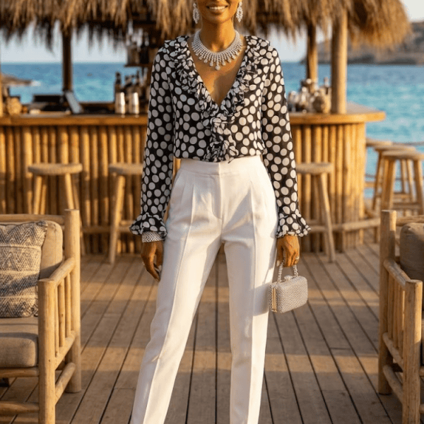 WOMEN'S BLOUSE GRAMERCY New Collection IBIZA Summer โ BYMANYC ยฎ New York