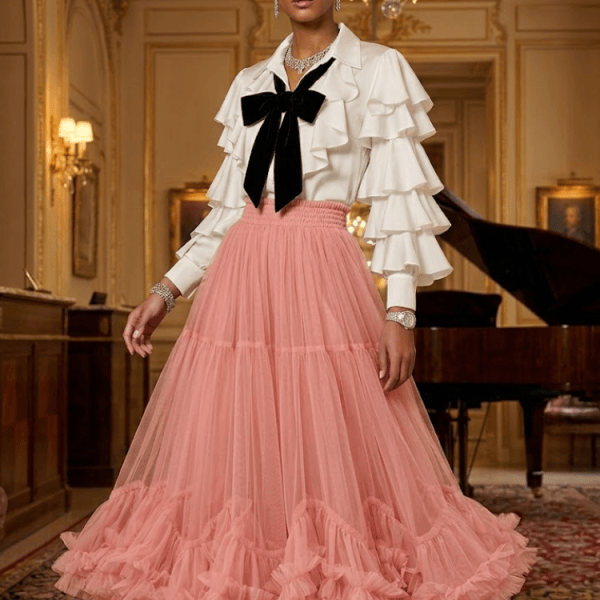 Women's Dusty Rose Tulle Skirt • SAINT-GERMAIN • New Collection PARIS LE MARAIS BYMANYC ® New York