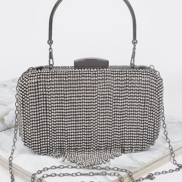 Women's Handbag Rhinestone Fringe Clutch - BROADWAY - BYMANYC ® New York