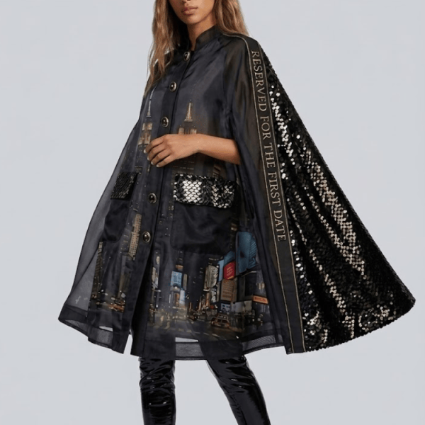 Women's Limited Edition TRIBECA Cape | GARMENT DISTRICT Collection | BYMANYC ® New York