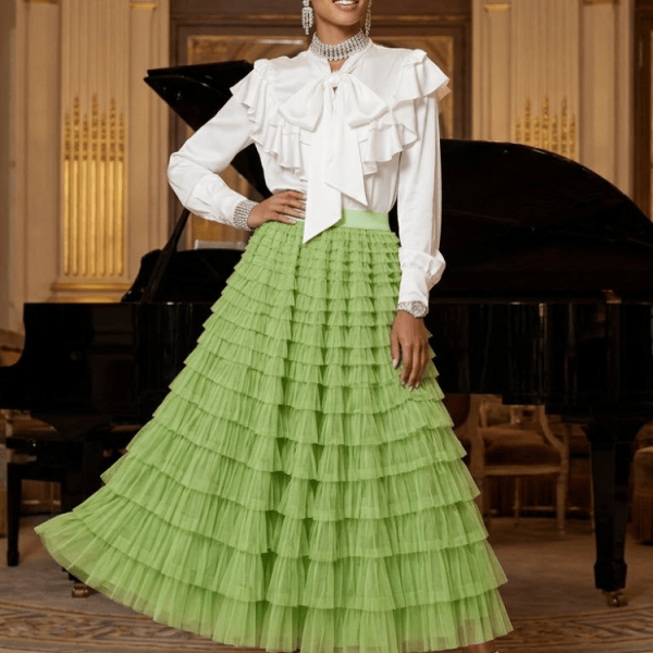 Women's Mint Green Tulle Skirt • TUILERIES • New Collection PARIS LE MARAIS BYMANYC ® New York