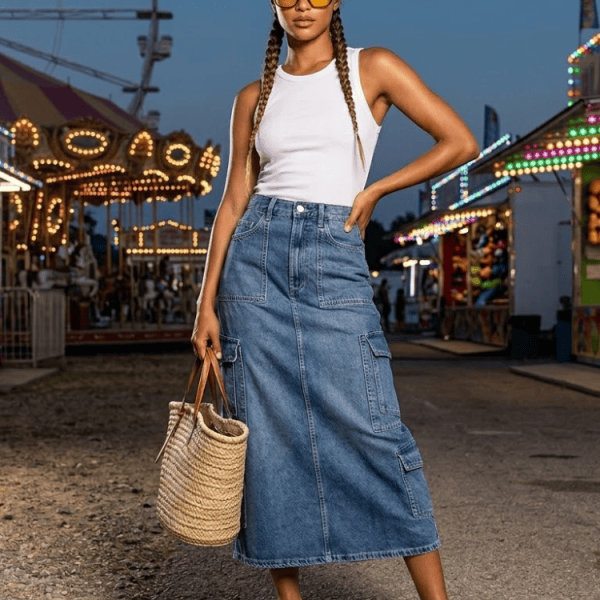 Women's Skirt TRIBECA Pleated Stardust Collection - Los Angeles BYMANYC New York