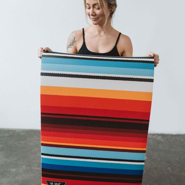 Elk Meadow Yoga Mat – 6 mm Extra Thick, Double-Sided Non-Slip, Eco-Friendly PER with Multi-Color Meadow Design | Yune Yoga