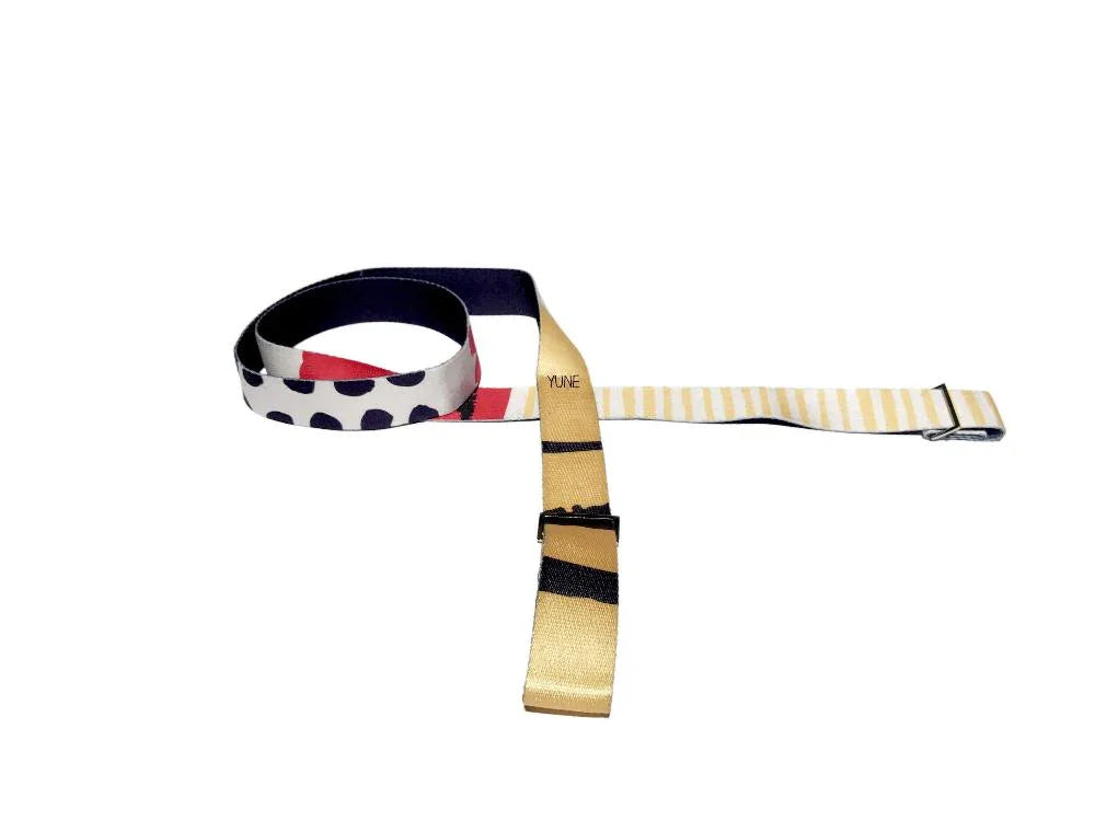 Leo Yoga Strap โ Yellow Stretching Strap w/ Metal Buckles | Yune Yoga