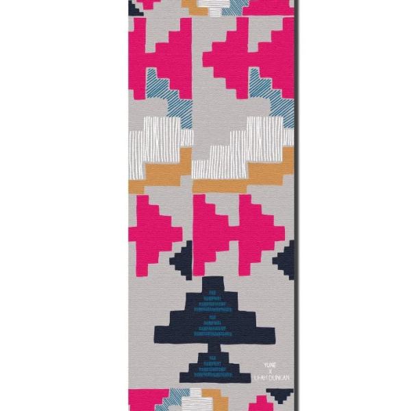 Yoga Mat | 6mm Thick | Pink| Non-Slip | Eco Friendly | Yune Yoga | Leah Duncan Geo