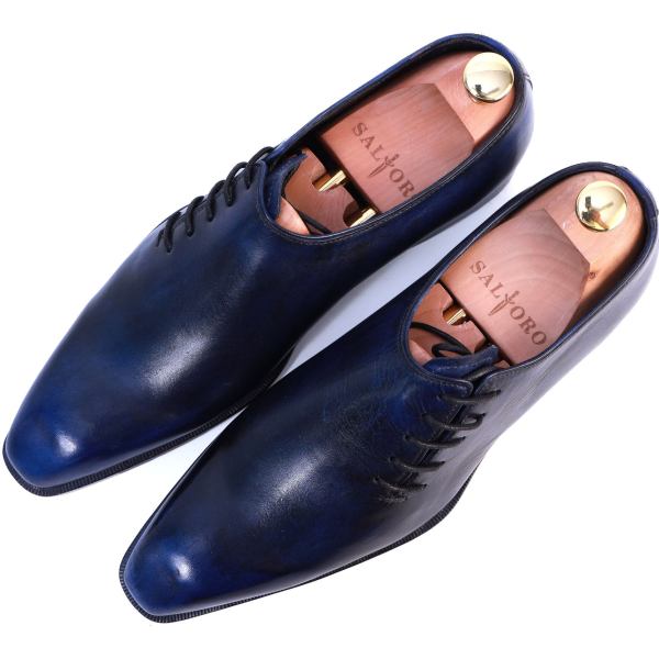 Tyler- Navy Whole cut Oxford Shoes