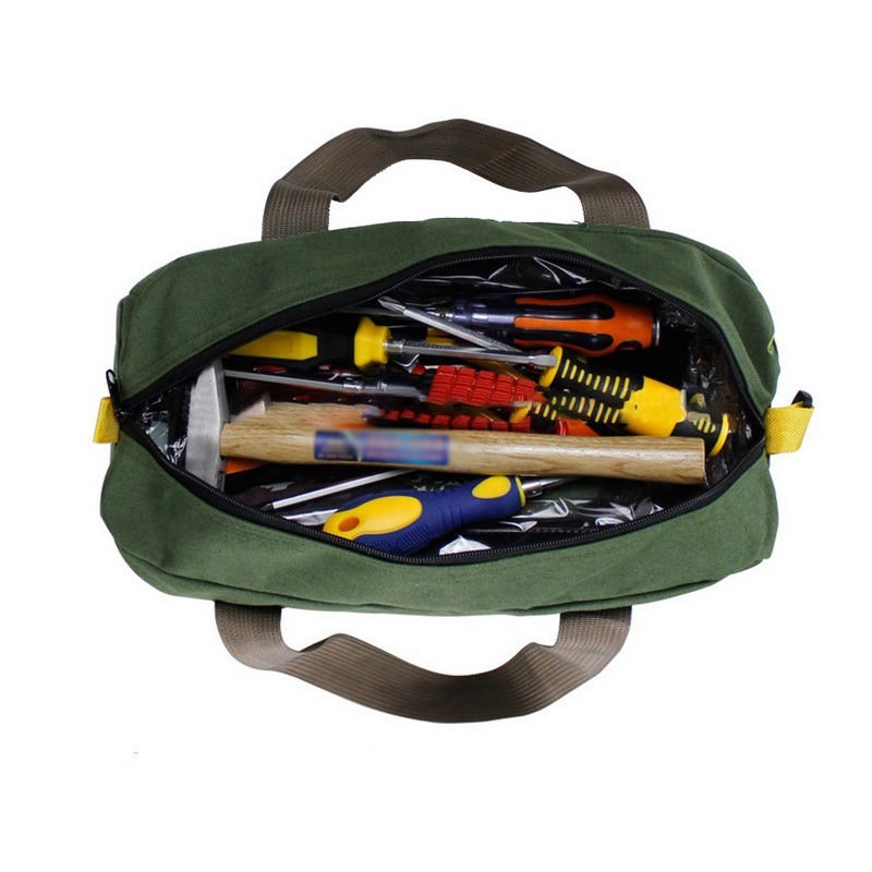 052429aa-ed83-4033-bb4c-29e0dcf3123b.jpg Large Canvas Electrician's Tool Bag Wear-resistant Portable - Image 2