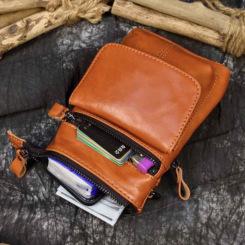 45d12cf2-e9db-4d6a-8ca8-2b68072982d6.jpg Men's Leather Belt Bag Crazy Horse Leather Crossbody Bag - Image 3
