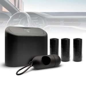 Touobaiili Car Trash Can with Lid - 1.2 Gallon, Leak-Proof, 3 Rolls of Trash Bags - Vehicle and Travel - Image 1