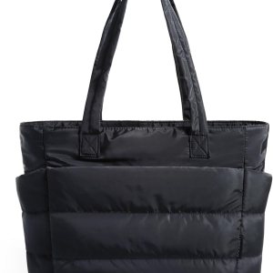 BAGSMART Women's Puffy Tote Bag - Lightweight Quilted Puffer Tote for Work, Travel and Gym - Image 1